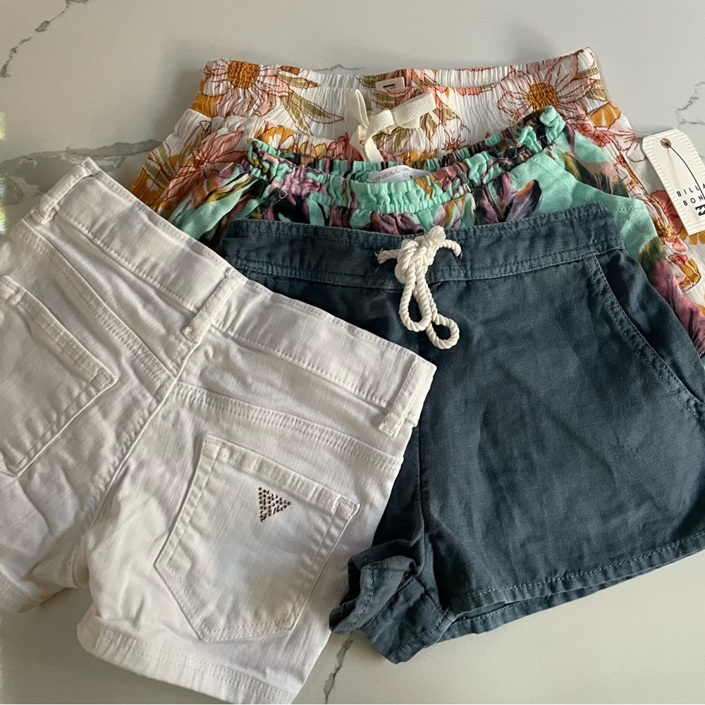 4 pairs girls designer shorts